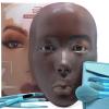 3D makeup Practice Face Board, Silicone Makeup Mannequin Face, Reusable Beginner Practice Eye Makeup Face, Eye Fake Silicone, Makeup Artist Full Face Practice Eyelash Eye Shadow Eyeliner Pen Simulatio view 1