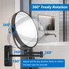DECLUTTR 9 Inch Large Wall Mounted Makeup Mirror, 1X/10X Magnifying Mirror Double-Sided, 360 Swivel Extendable Makeup Mirror for Bathroom, Black view 3
