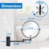 DECLUTTR 9 Inch Large Wall Mounted Makeup Mirror, 1X/10X Magnifying Mirror Double-Sided, 360 Swivel Extendable Makeup Mirror for Bathroom, Black view 4