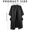Foaincore 12 Pcs Shampoo Capes for Salons Waterproof Barber Capes for Hair Stylist 59" x 47" with Adjustable Snap Closure(Black,Solid) view 2