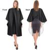 Foaincore 12 Pcs Shampoo Capes for Salons Waterproof Barber Capes for Hair Stylist 59" x 47" with Adjustable Snap Closure(Black,Solid) view 3