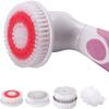 Feilx Electric Bath Brush Massager Back-Rubbing Brush Long Handle Spinning Body Cleaning for Wet or Dry Brushing (Color : Orange) view 4