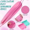 Back Scrubber for Shower Exfoliating Washcloth Back Cloth Body Extended Length Scrubber Towel Nylon Exfoliating Stretchable Pull Strap Wash Cloth for Bath Body Scrub Washcloth 2 Pack (Pink,Mint) view 3