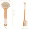 Feilx Shower Brush,Long Handle Shower Back Brush Non Slip Bath Body Exfoliating Scrubber Brush for Wet or Dry Brushing view 2