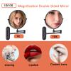 BhjKL Makeup Mirror Wall Mounted, 1X/10X Magnifying, 360 Swivel 8 Inch Vanity Mirror, Double Sided Bathroom Mirror Extendable Cosmetic Mirror (Pickaxe Gold) view 3