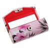 SGerste Leather Lipstick Case Holder With Mirror,Chinese Traditional Flower Design Makeup Jewelry Holder Box Lip Balm Carry Case Travel - Light Pink, as described view 2