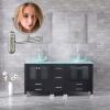BhjKL Makeup Mirror Wall Mounted, 1X/10X Magnifying, 360 Swivel 8 Inch Vanity Mirror, Double Sided Bathroom Mirror Extendable Cosmetic Mirror (Brushed Nickel) view 2
