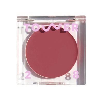 Tower 28 Beauty BeachPlease Cream Blush for Cheeks and Lips - Multi-Purpose Lip and Cheek Tint in Mauve Blush - for Sensitive Skin Color OFFICE HOUR, Luminous Finish