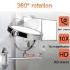 BhjKL Makeup Mirror Wall Mounted, 1X/10X Magnifying, 360 Swivel 8 Inch Vanity Mirror, Double Sided Bathroom Mirror Extendable Cosmetic Mirror (Silver) view 4