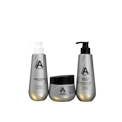 Inova Professional Madison Collection Smooth Protection Shampoo 11 oz. Smooth Hydration Conditioner 11 oz. Miracle Mask Intense Repair (Strong) 10.2 oz.