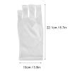 ZJchao Curing Gloves for Nail Art, Protective Gloves for Manicure, Fingerless Nail Art Gloves, LED Nail Lamp Gloves, White view 2