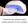 ZJchao Curing Gloves for Nail Art, Protective Gloves for Manicure, Fingerless Nail Art Gloves, LED Nail Lamp Gloves, White view 3