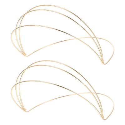 minkissy 2pcs Base Headdress Frame for Floral Decoration Elegant Hair Accessory for Parties Pageants and Engagements Lightweight and Charming Design