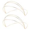 minkissy 2pcs Base Headdress Frame for Floral Decoration Elegant Hair Accessory for Parties Pageants and Engagements Lightweight and Charming Design view 1