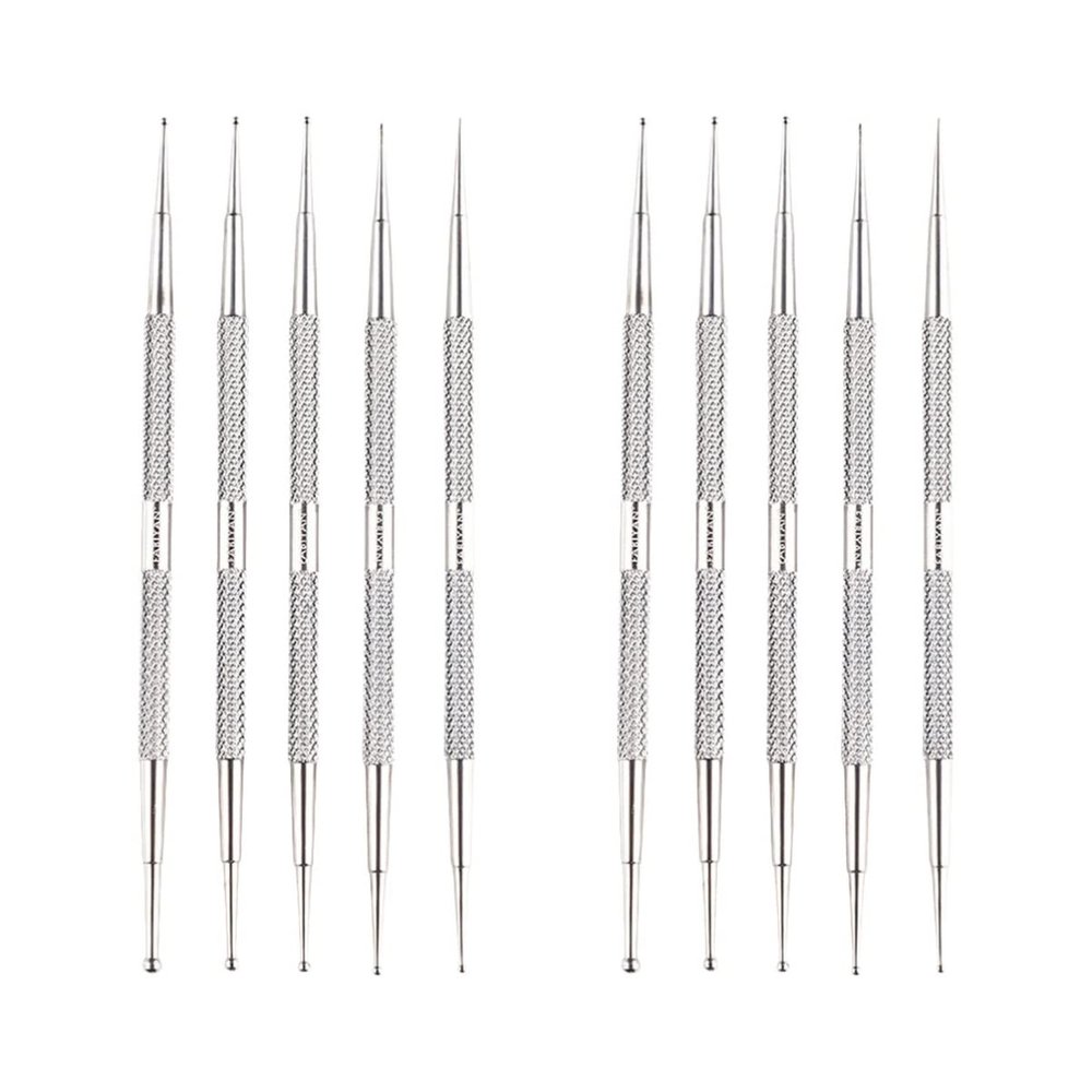 FRCOLOR 10pcs Dual- Nail Art Drill Pens Manicure Tools for Nail Dotting Pens for Decoration