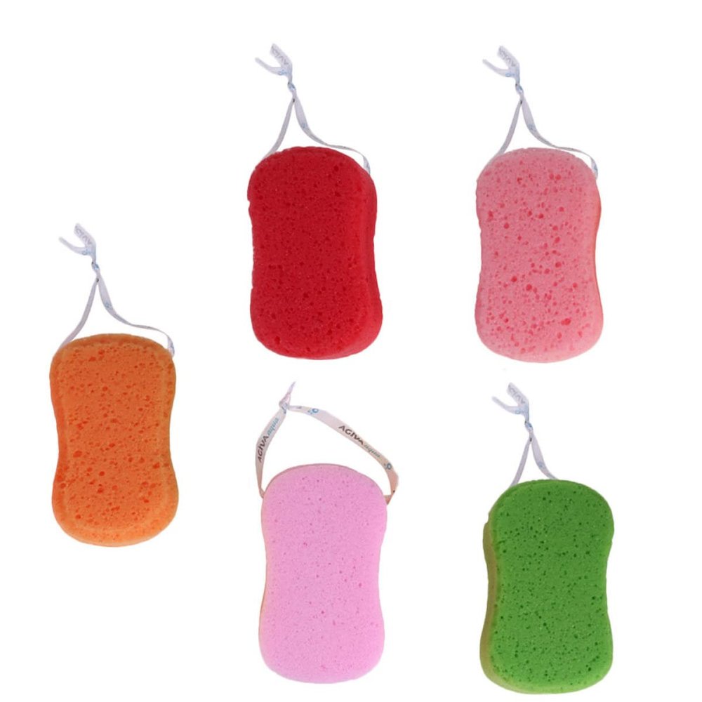 5Pcs Bathing Sponge Body Cleaning Sponge Skin Care Bath Massage Shower Loofah Body Wash (Without Rope)