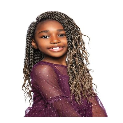 (3 Packs) Mane Concept Afri Naptural Kids Crochet Box Braid - KBOX01 Smarty 12" (2)