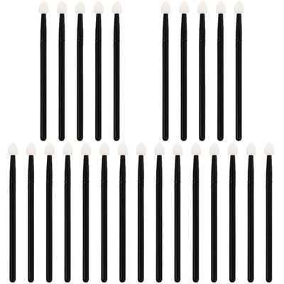 FOMIYES 25pcs Silicone Eye Makeup Brush Multi-function Cosmetic Tool for Eyeshadow Masks for Makeup and Professionals Comfortable Handle Semi-transparent