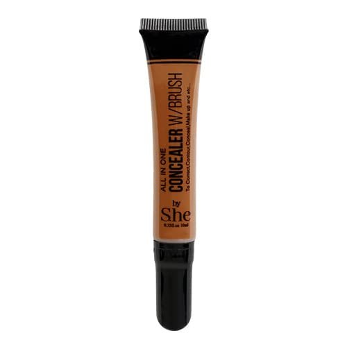 All in one Concealer with Built in Brush by S.he Makeup (22 Dark Brown)