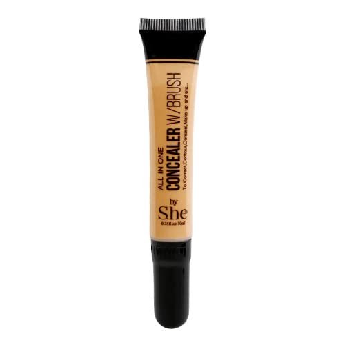 All in one Concealer with Built in Brush by S.he Makeup (10 Cream Beige)