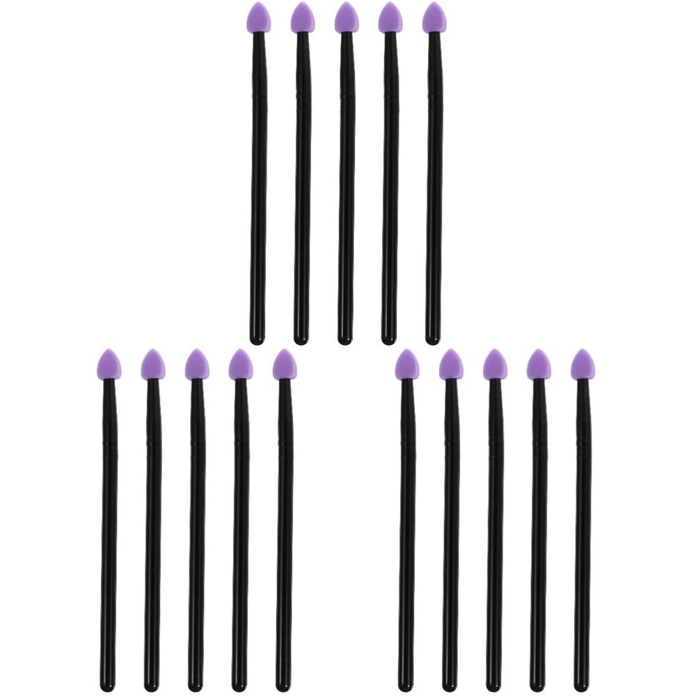 FOMIYES 15pcs Simple Cosmetic Brush Eye Shadow Brush Non-slip Handle Reusable Easy to