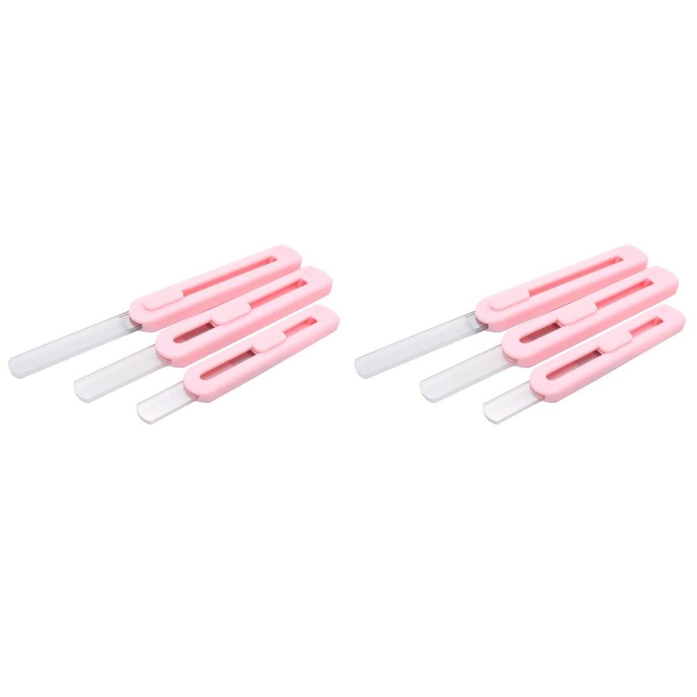 minkissy 6pcs Glass Manicure Tools Nail Buffer Block Kit Gel Nail Care Supplies