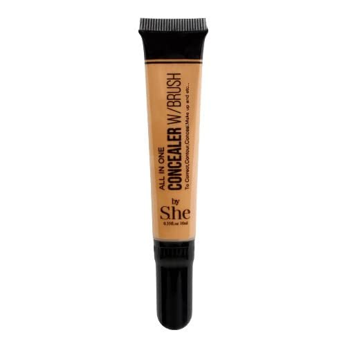 All in one Concealer with Built in Brush by S.he Makeup (21 Caramel)