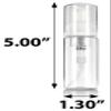 JUVITUS 1.7 oz / 50 ml Clear PET Plastic Travel Foamer Pump Bottle (Pack of 50) view 2