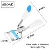 AKOAK 1 Pack Curl Eyelash Curler Stainless Steel Heart Handle Eyelashes Curling Clip Lashes Cosmetic Accessories Makeup Tools for Women (White+Blue) view 2