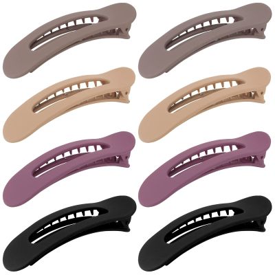 ACO-UINT 8 Pack Hair Accessories: Flat Claw Clips, Alligator Barrettes, Non-Slip French Clips, Duckbilled Hair Clips for Women's Hairstyling and Sectioning