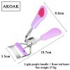 AKOAK 1 Pack Curl Eyelash Curler Stainless Steel Heart Handle Eyelashes Curling Clip Lashes Cosmetic Accessories Makeup Tools for Women (Light Purple+Rose red) view 2