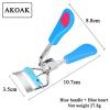 AKOAK 1 Pack Curl Eyelash Curler Stainless Steel Heart Handle Eyelashes Curling Clip Lashes Cosmetic Accessories Makeup Tools for Women (Blue+Rose red) view 2