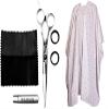Barber Strong The Barber Shears, Japanese-Forged Stainless Steel Scissors, Cape Haircut Cover White 24K Gold Oversized,Japanese-Forged Stainless Steel Scissors, Hair Repelling Cape view 1