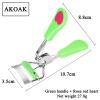 AKOAK 1 Pack Curl Eyelash Curler Stainless Steel Heart Handle Eyelashes Curling Clip Lashes Cosmetic Accessories Makeup Tools for Women (Green+Rose red) view 2