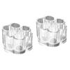2 pcs Transparent Cosmetic Storage Box Cylindrical Makeup Organizer Lip Gloss Lipstick Pen Holder Desk Versatile Desktop Organizer view 1