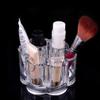 2 pcs Transparent Cosmetic Storage Box Cylindrical Makeup Organizer Lip Gloss Lipstick Pen Holder Desk Versatile Desktop Organizer view 2