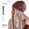 Acenail Boho Headbands Women Wide Head Bands Knotted Turban Headband Nonslip Elastic Hairbands Floral Hairband Workout Hair Scarfs Yoga Sweatbands Bohemian Head Wraps for Women 4Pcs (#2 Boho) view 3