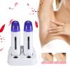 Electric Wax Heater, Roll On Wax Machine Waxing Hot Cartridge Roller with Charging Pedestal, Painless Body Depilatory Warmer Machine for Hair Removal (Double) view 3