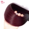 #1B/99J Ombre color 100% Human Hair Bundles 1B 99J Straight Hair Bundles Brazilian Virgin Hair Weave Red Wine Human Hair Queen Hair Products (20 22 24inches, #1B/99J Color) view 4