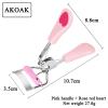 AKOAK 1 Pack Curl Eyelash Curler Stainless Steel Heart Handle Eyelashes Curling Clip Lashes Cosmetic Accessories Makeup Tools for Women (Pink+Rose red) view 2