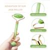 AECW 3-in-1 Natural Stone Jade Roller and Gua Sha Set for Face and Eye Ice Roller Facial Cooling Massage Roller view 2