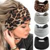 Acenail Wide Headbands Women Non Slip Knotted Turban Headband Boho Elastic Leopard Hairbands Workout Running Yoga Hair Scarfs Bohemian Head Wraps Fashion Hair Accessories for Women 4Pcs (#1 Casual) view 1