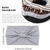 Acenail Wide Headbands Women Non Slip Knotted Turban Headband Boho Elastic Leopard Hairbands Workout Running Yoga Hair Scarfs Bohemian Head Wraps Fashion Hair Accessories for Women 4Pcs (#1 Casual) view 4