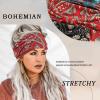 Acenail Boho Headbands Women Wide Head Bands Knotted Turban Headband Nonslip Elastic Hairbands Floral Hairband Workout Hair Scarfs Yoga Sweatbands Bohemian Head Wraps for Women 4Pcs(#5 Gorgeous) view 3