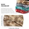 Acenail Boho Headbands Women Wide Head Bands Knotted Turban Headband Nonslip Elastic Hairbands Floral Hairband Workout Hair Scarfs Yoga Sweatbands Bohemian Head Wraps for Women 4Pcs(#6 Chic) view 4