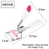 AKOAK 1 Pack Curl Eyelash Curler Stainless Steel Heart Handle Eyelashes Curling Clip Lashes Cosmetic Accessories Makeup Tools for Women (White+Rose red) view 2