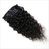 10inch Water Wave Clip in Human Hair Extensions for Black Women Natural Wave Real Human Remy Hair Clip for African American Natural Hair Extensions Clip ins view 3