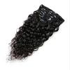 10inch Water Wave Clip in Human Hair Extensions for Black Women Natural Wave Real Human Remy Hair Clip for African American Natural Hair Extensions Clip ins view 4