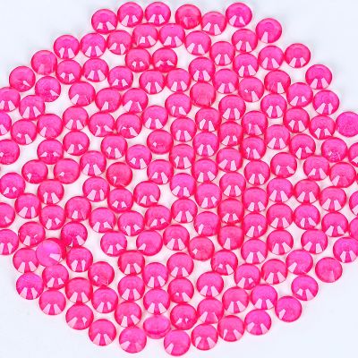 Novani Rhinestones 300Pcs Flatback Crystal Round Loose Gemstones Glass Rhinestones for Crafts Makeup Nail Art Clothes Shoes DIY Decorations(SS30,6.4-6.6mm,Jelly Rose)