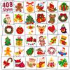 Partywind 408 PCS Individually Wrapped Christmas Temporary Tattoos for Kids Stocking Stuffers, Christmas Holiday Decorations Party Supplies Favors, Xmas Tattoo Stickers for Boys and Girls view 1